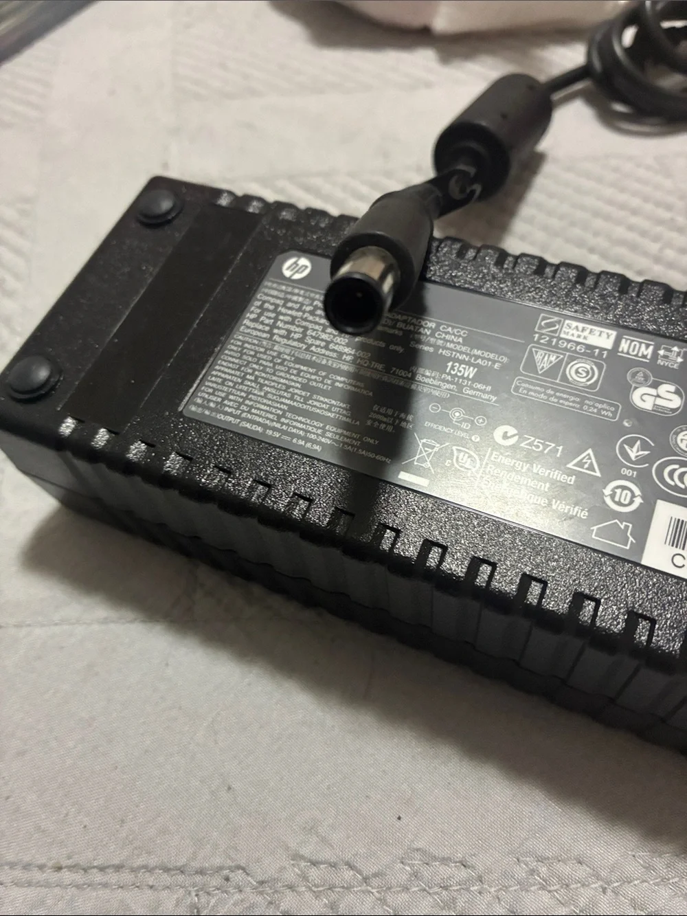 HP Black AC Adapter with Barrel Connector